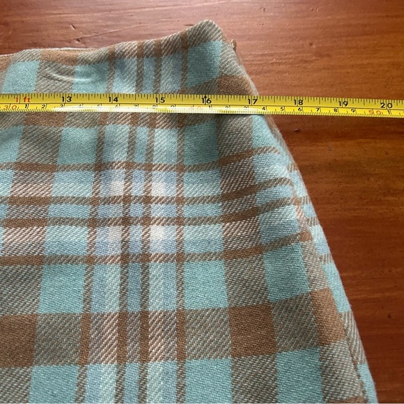 TALBOTS Candied Blue Multi Charming Plaid Wool Blend Skirt 10P Classic Winter - Picture 9 of 11